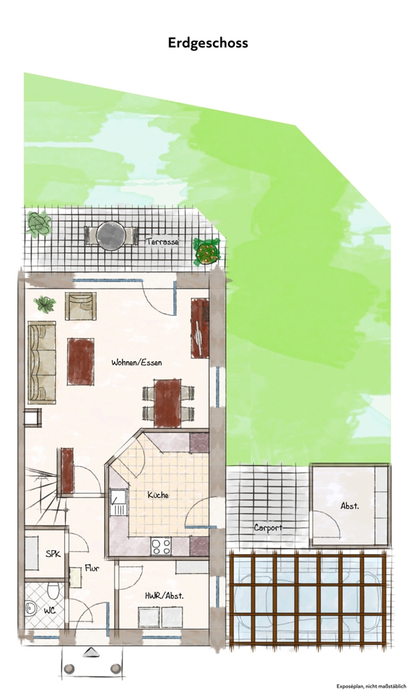 EG Plan Reihenendhaus Coesfeld