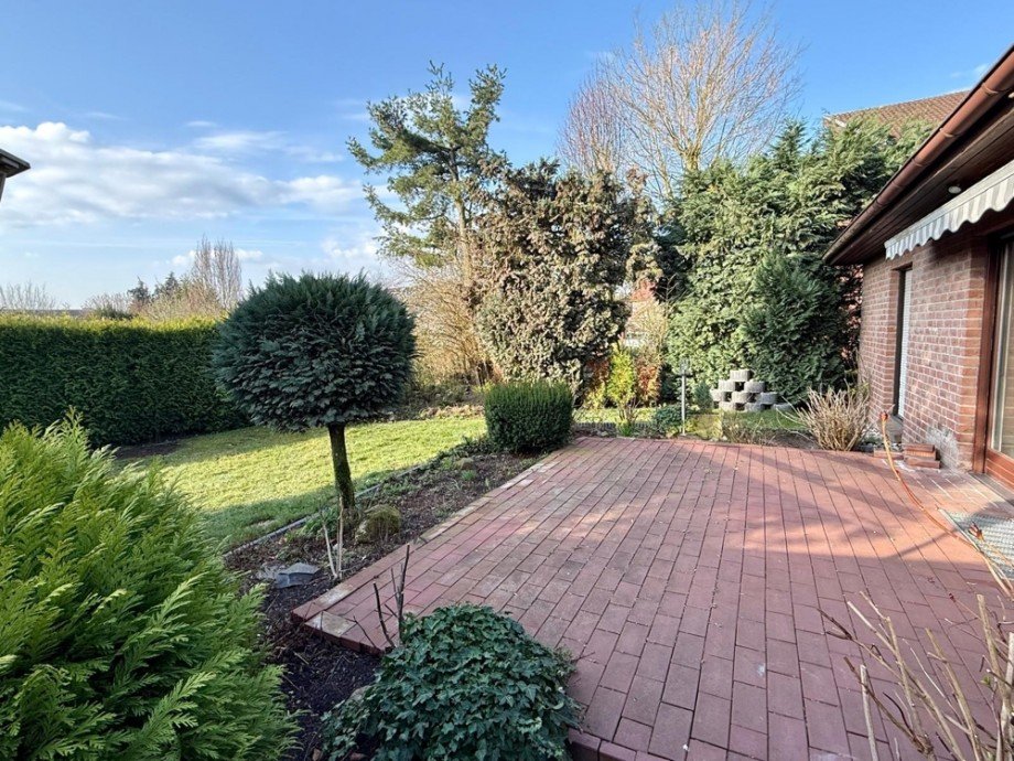 Terrasse zur S�dseite Einfamilienhaus Coesfeld
