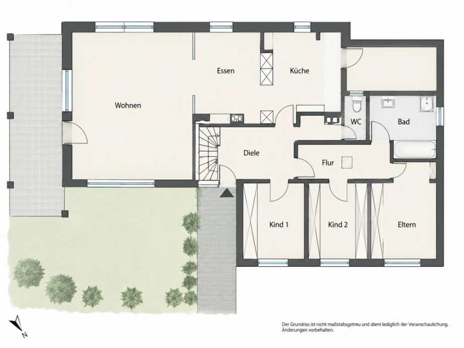 Grundriss EG Bungalow Coesfeld